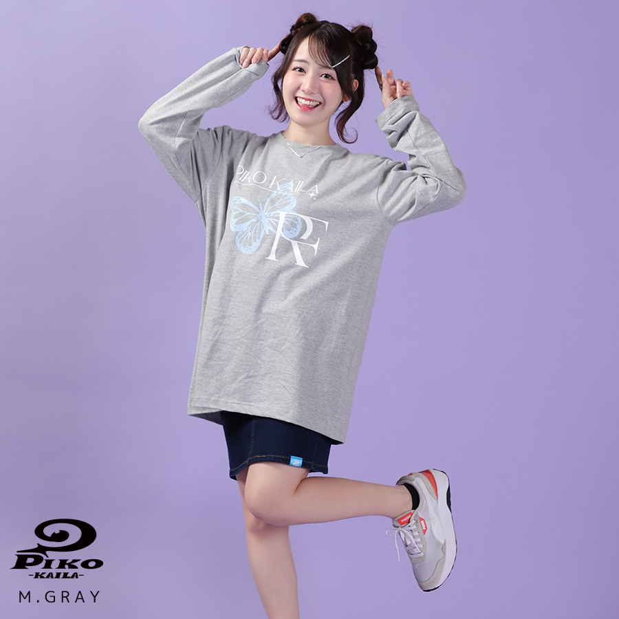 XANVALA Tシャツ・パーカー(アナグリフver.) ベストパーカー&長袖Tシャツ アンサンブル[品番：TKQJ0016163