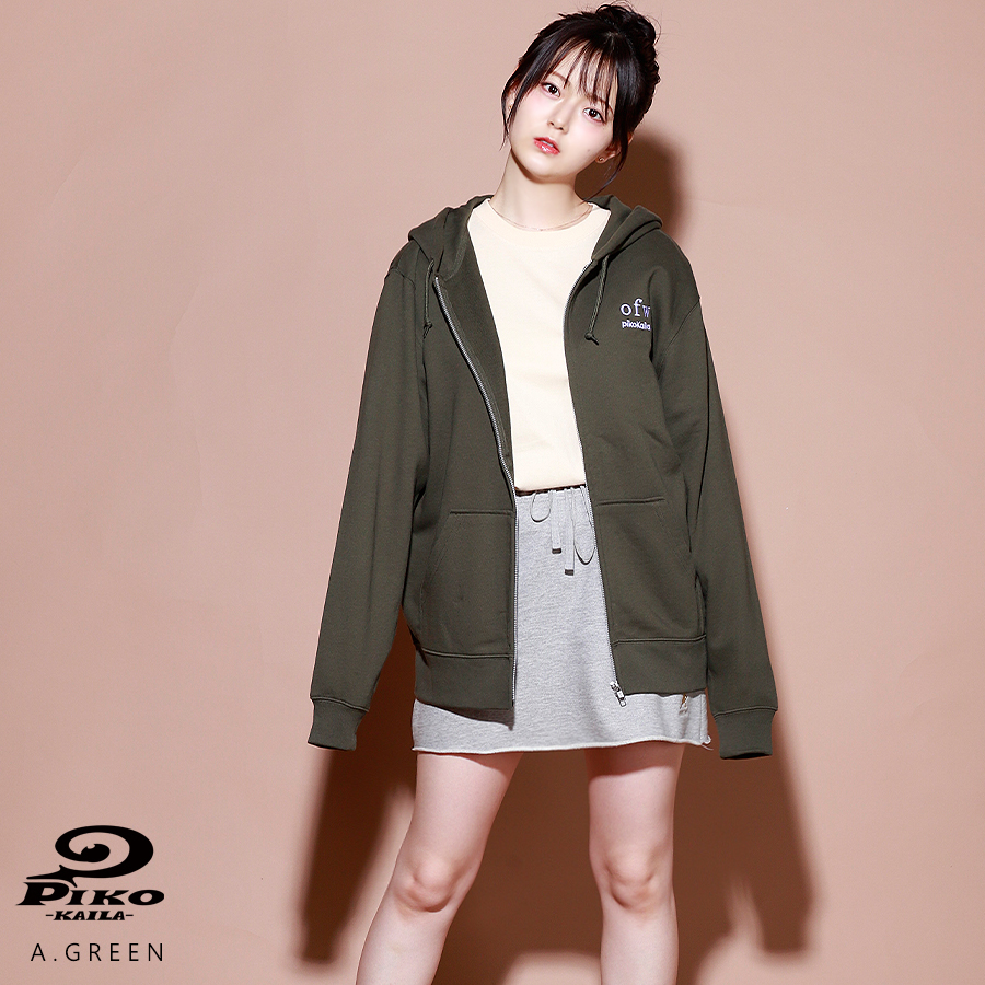 お値下げしました❤️【新品未使用】ピノーレ　ロングパーカー 園田あいか×PIKO KAILAコラボZIPパーカー